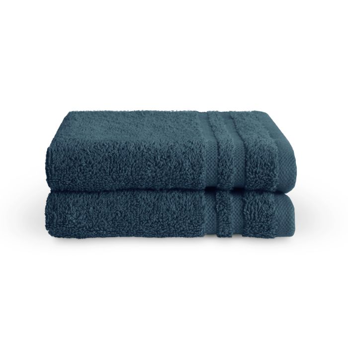 Bath Basics gastendoek 30x50cm donkerblauw (2 stuks)