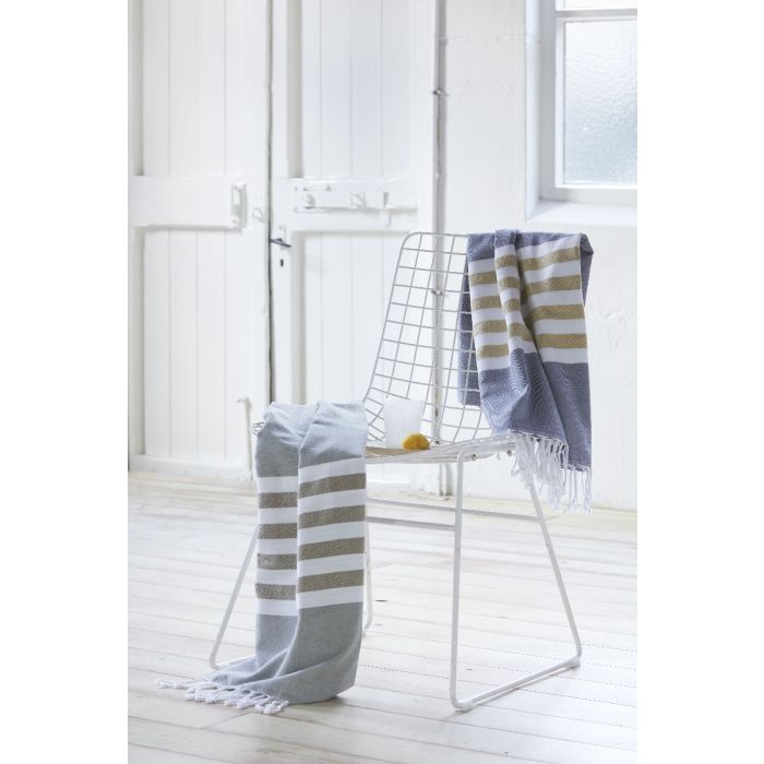 Sunshade Happiness hamamdoek/fouta 100x180cm legergroen