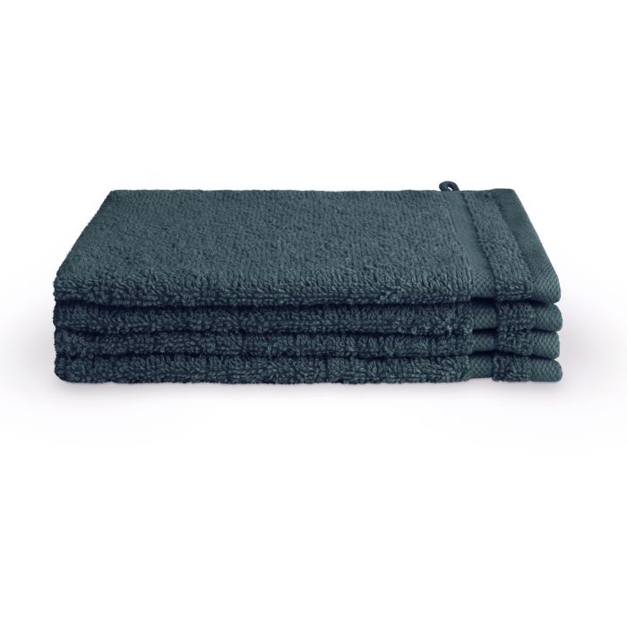 Bath Basics washand 16x21cm donkerblauw (4 stuks)