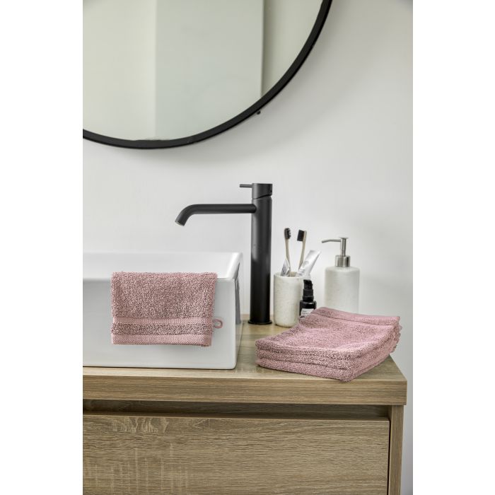 Bath Basics washand 16x21cm oudroze (4 stuks)