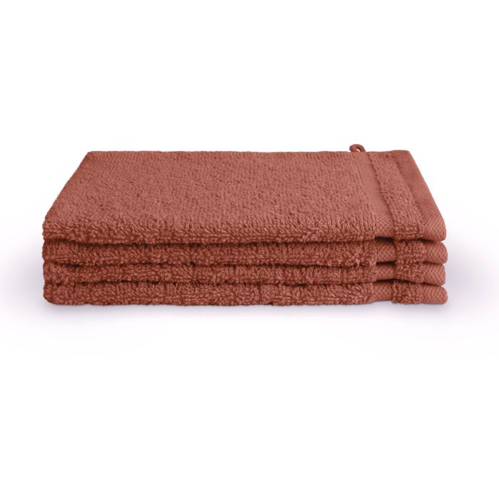 Bath Basics washand 16x21cm terra (4 stuks)