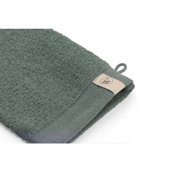 Soft Cotton washand 16x21cm legergroen (2 stuks)