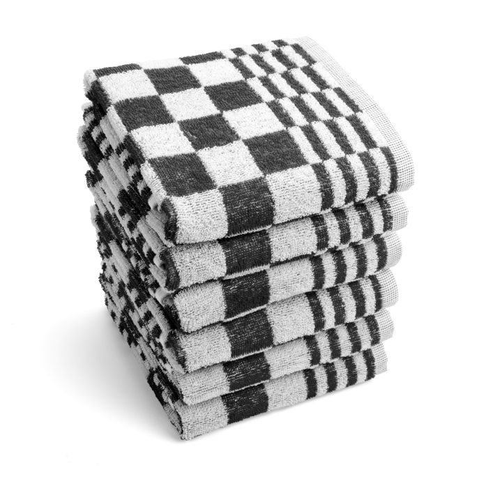 Clean & Fresh keukendoek 50x50cm zwart (6 stuks)