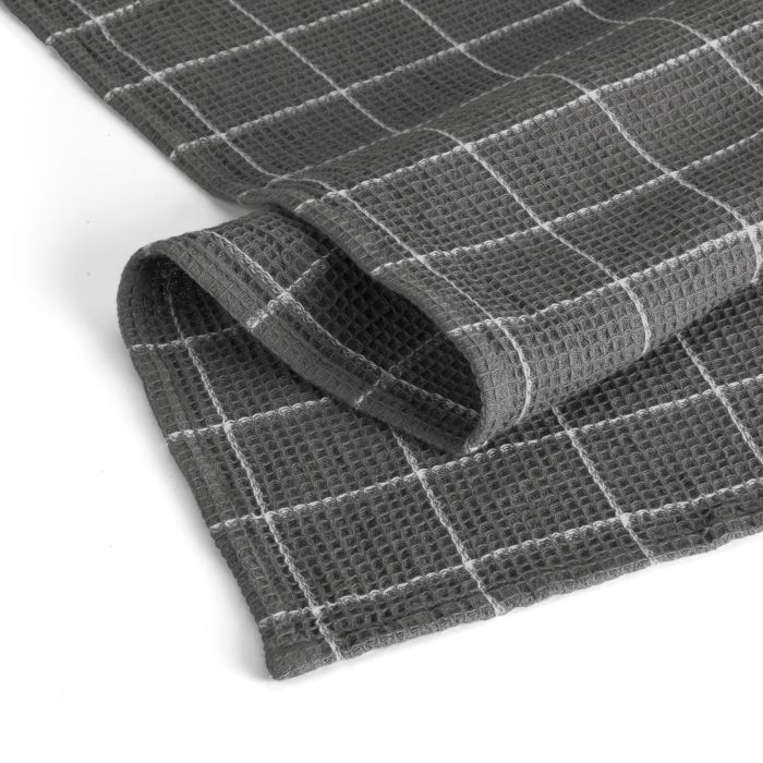 Dry with Cubes keukendoek 50x70cm off-black