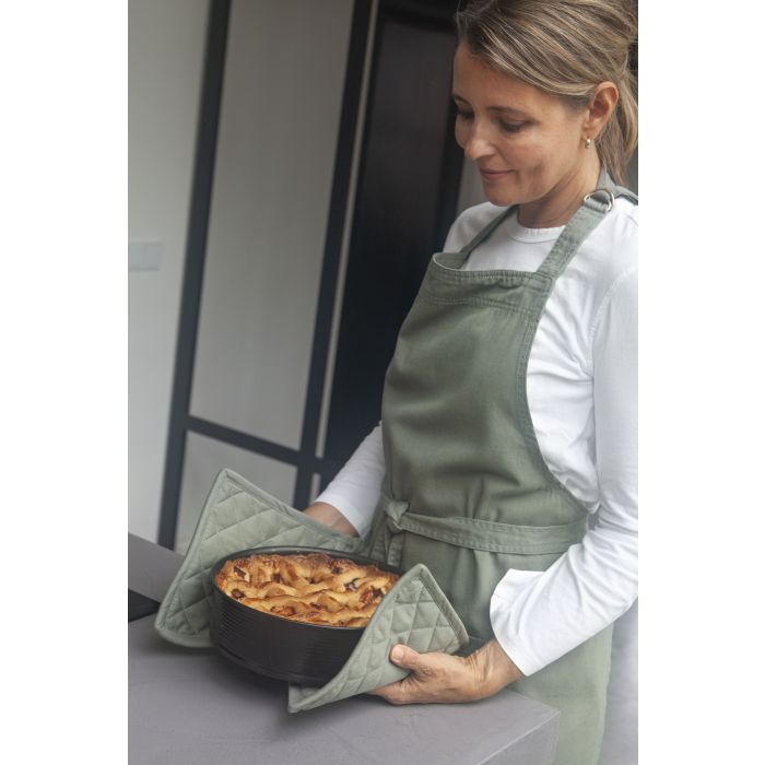 Cook and Trial pannenlap 20x20cm legergroen (2 stuks)