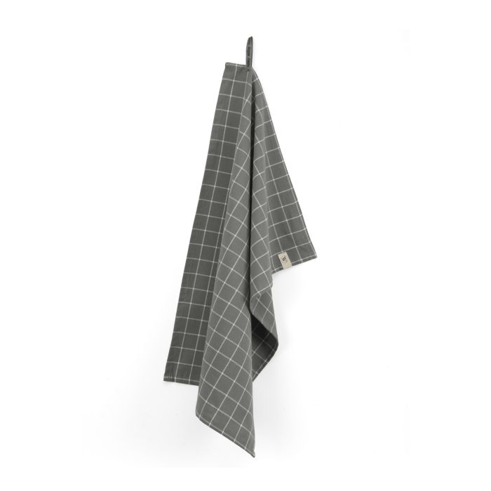 Dry with Cubes Uni, Stripes & Blocks keukenset 50x70cm off-black (3 stuks)