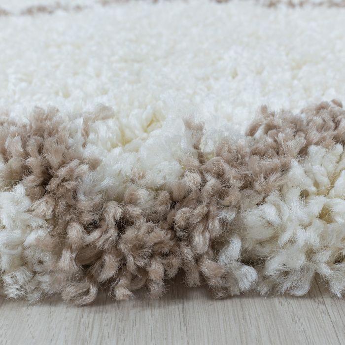 Alvor Shaggy vloerkleed hoogpolig rechthoek 160x230cm crème