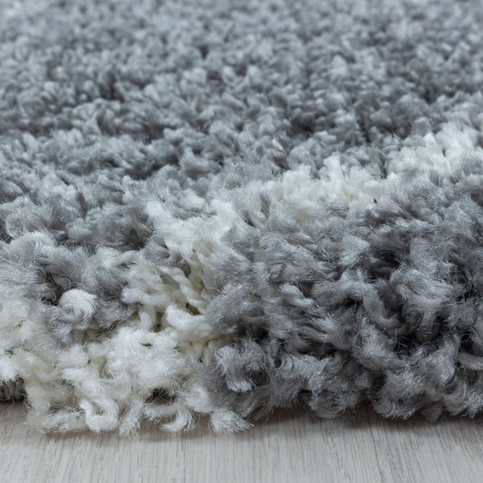 Alvor Shaggy vloerkleed hoogpolig rechthoek 60x110cm grijs