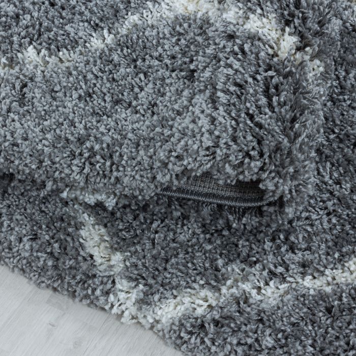 Alvor Shaggy vloerkleed hoogpolig rechthoek 60x110cm grijs