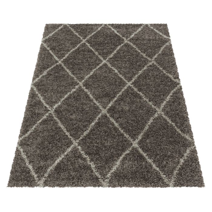 Alvor Shaggy vloerkleed hoogpolig rechthoek 120x170cm taupe