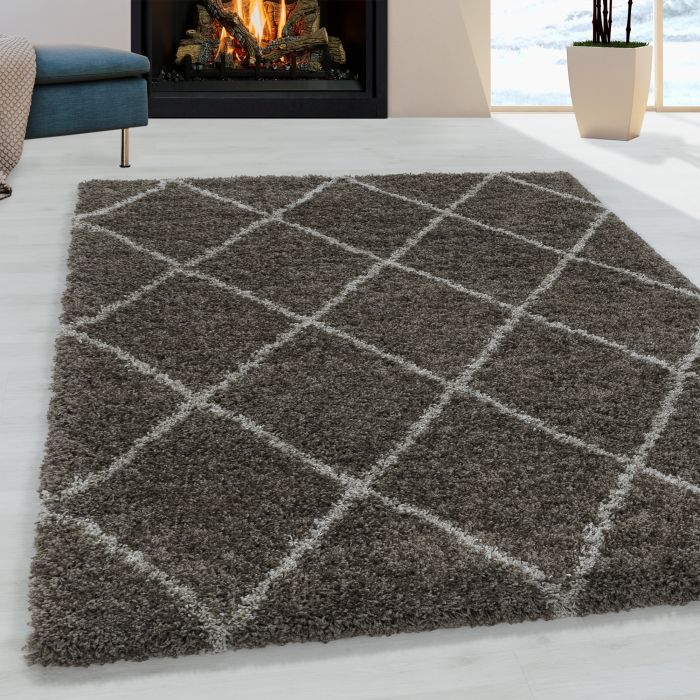 Alvor Shaggy vloerkleed hoogpolig rechthoek 120x170cm taupe