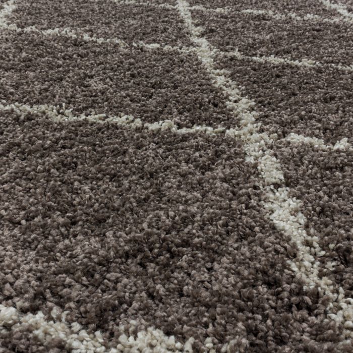 Alvor Shaggy vloerkleed hoogpolig rechthoek 240x340cm taupe