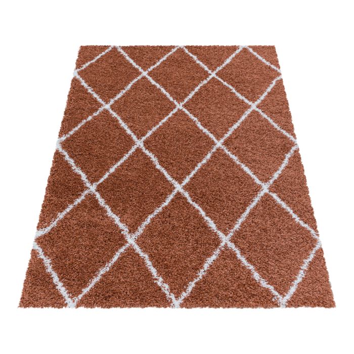 Alvor Shaggy vloerkleed hoogpolig rechthoek 200x290cm terra