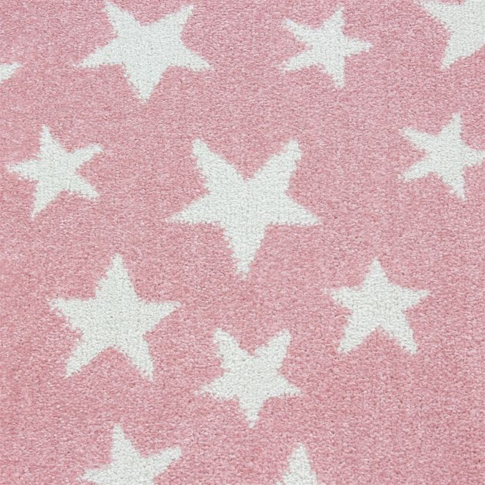 Bambi Ster kinderkamer vloerkleed laagpolig rechthoek 160x230cm roze