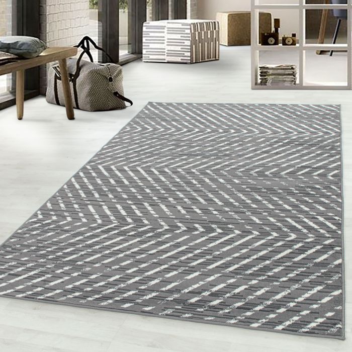 Base Swift vloerkleed laagpolig loper 80x250cm grijs