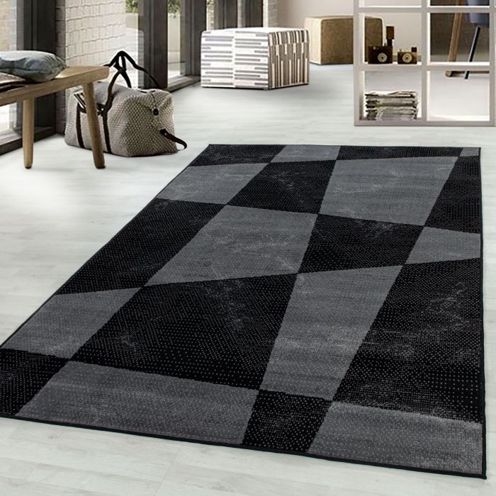 Base Vory vloerkleed laagpolig loper 80x250cm zwart