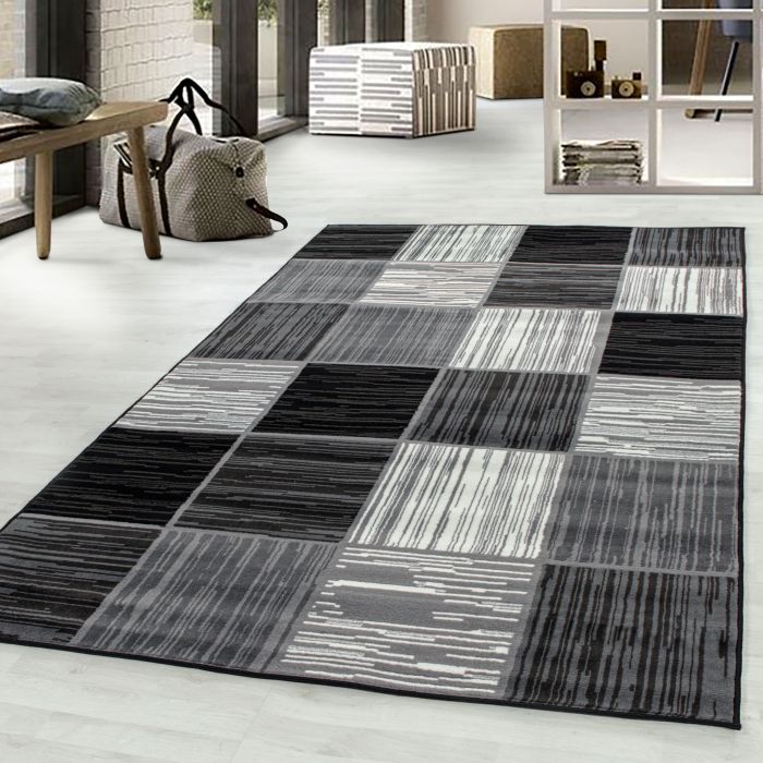 Base Bloks vloerkleed laagpolig rechthoek 160x230cm zwart