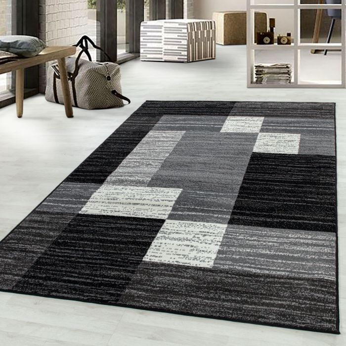 Base Grid vloerkleed laagpolig rechthoek 240x340cm zwart