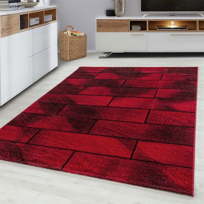 Beta Walx vloerkleed laagpolig rechthoek 120x170cm rood