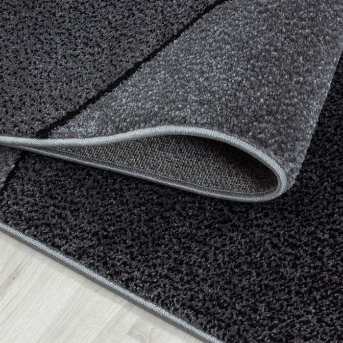 Beta 3D vloerkleed laagpolig rechthoek 120x170cm grijs