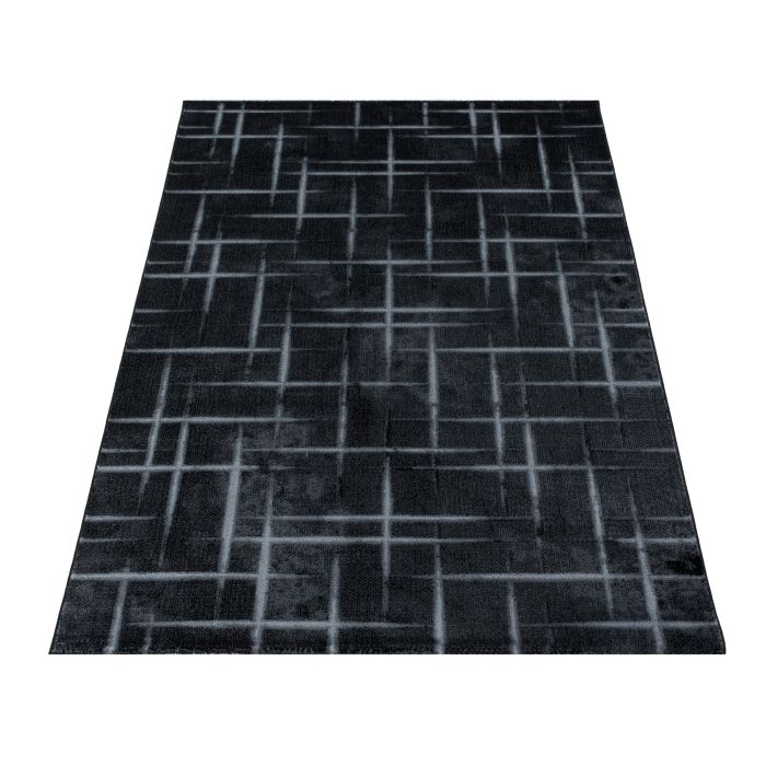 Costa Fisk vloerkleed laagpolig loper 80x250cm zwart