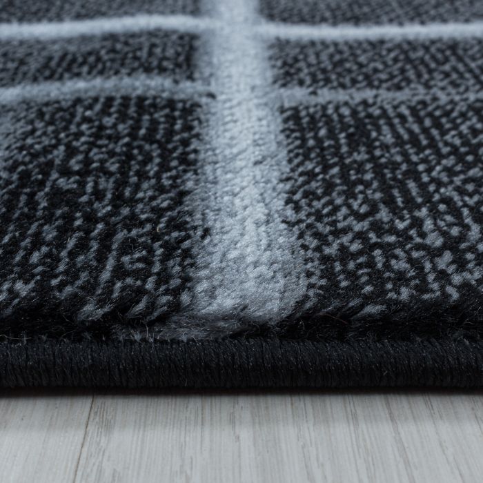 Costa Fisk vloerkleed laagpolig rechthoek 240x340cm zwart