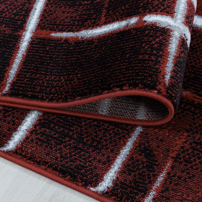 Costa Fisk vloerkleed laagpolig rechthoek 80x150cm rood