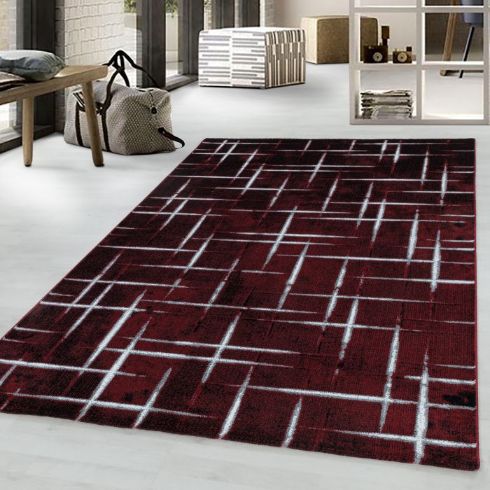 Costa Fisk vloerkleed laagpolig rechthoek 80x150cm rood