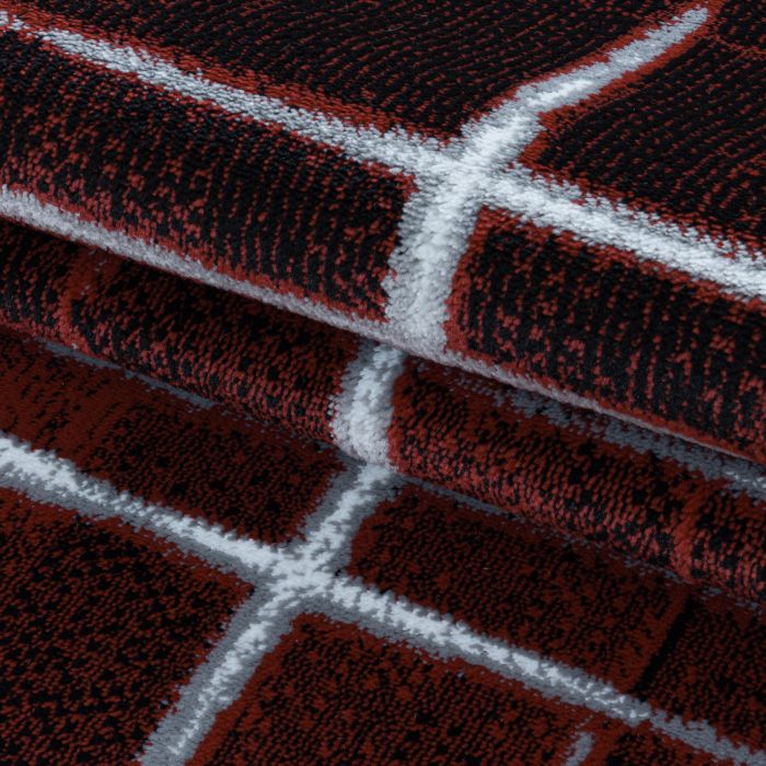 Costa Fisk vloerkleed laagpolig rechthoek 80x150cm rood