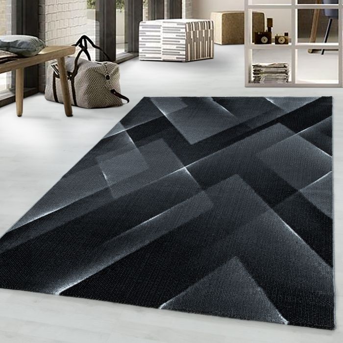 Costa Carp vloerkleed laagpolig rechthoek 120x170cm zwart