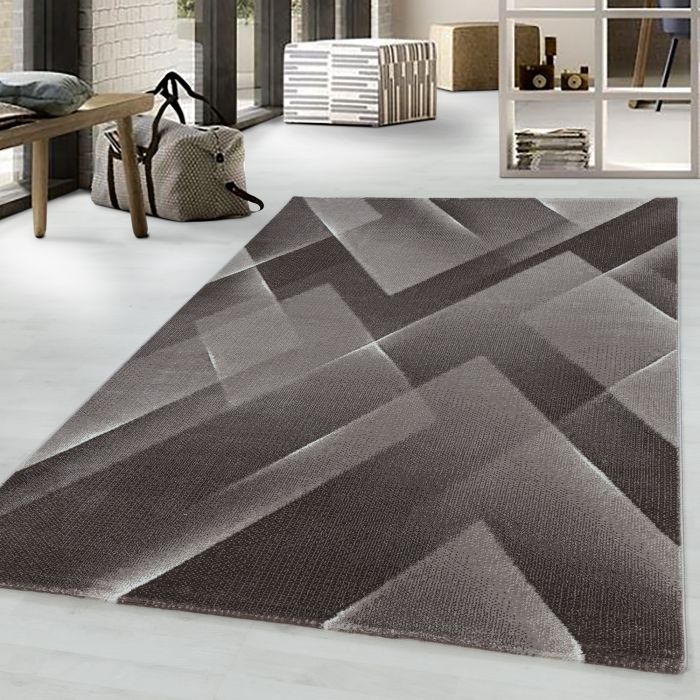 Costa Carp vloerkleed laagpolig rechthoek 200x290cm bruin