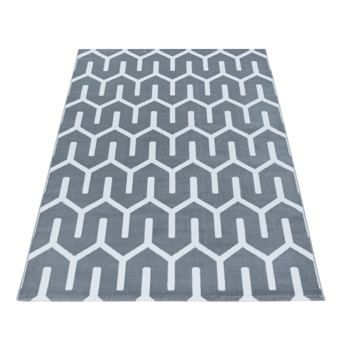 Costa Blas vloerkleed laagpolig rechthoek 140x200cm grijs