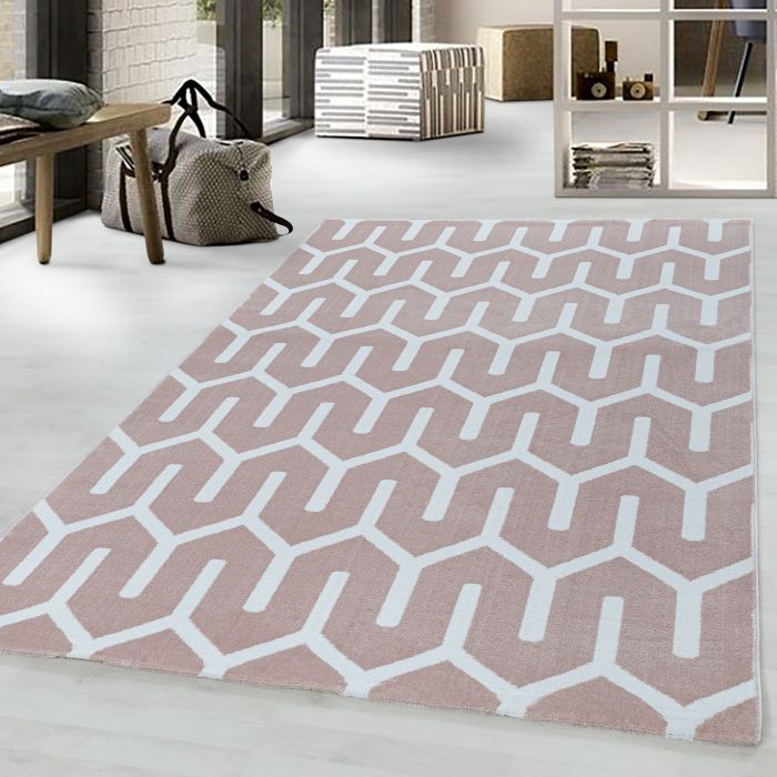 Costa Blas vloerkleed laagpolig rechthoek 240x340cm roze
