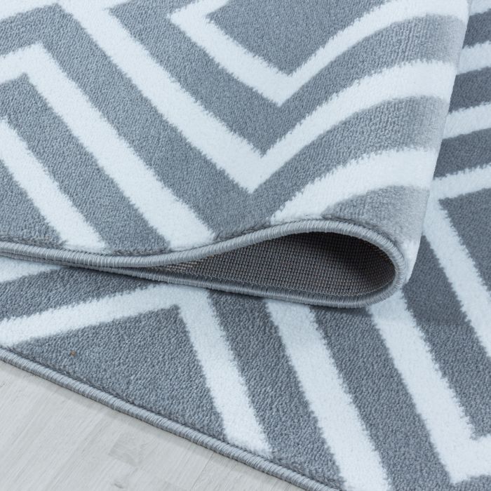Costa Rhombus vloerkleed laagpolig rechthoek 80x150cm grijs