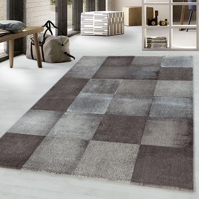 Costa Duva vloerkleed laagpolig rechthoek 140x200cm bruin