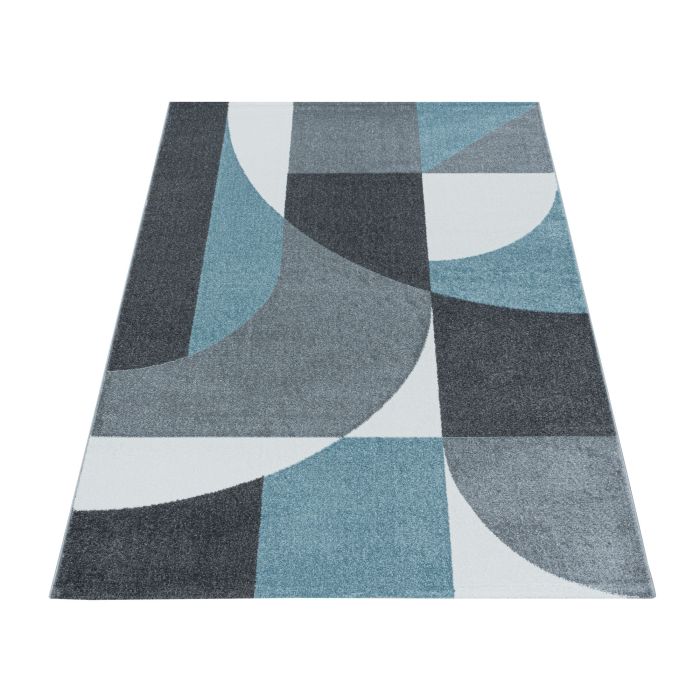 Efor Elips vloerkleed laagpolig rechthoek 120x170cm blauw