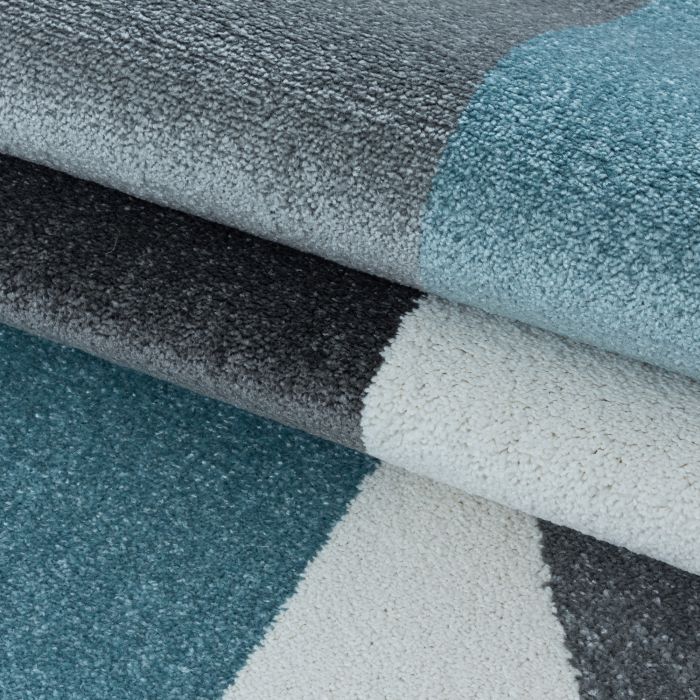 Efor Elips vloerkleed laagpolig rechthoek 120x170cm blauw