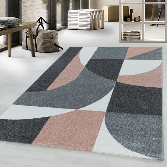 Efor Elips vloerkleed laagpolig rechthoek 120x170cm roos