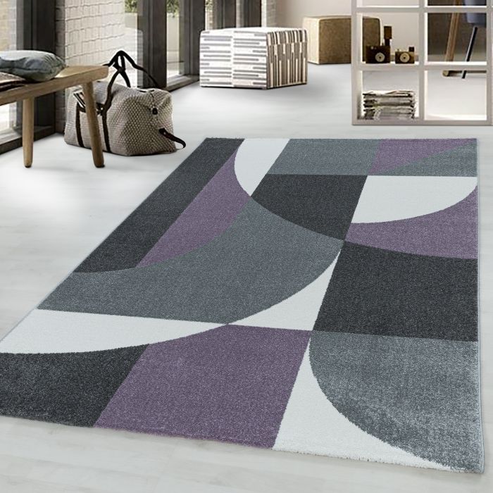 Efor Elips vloerkleed laagpolig rechthoek 140x200cm violet