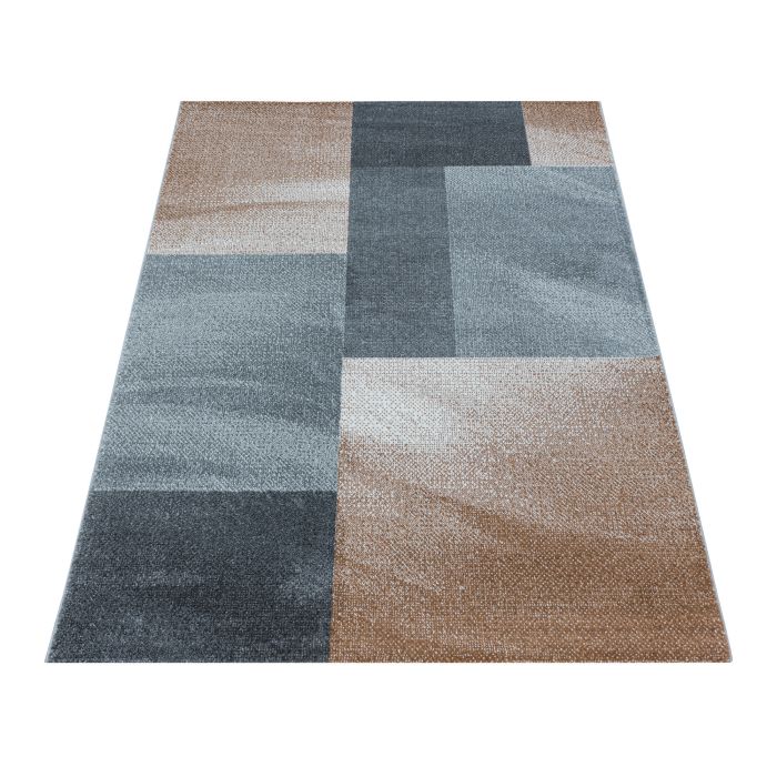 Efor Trapz vloerkleed laagpolig rechthoek 120x170cm koper