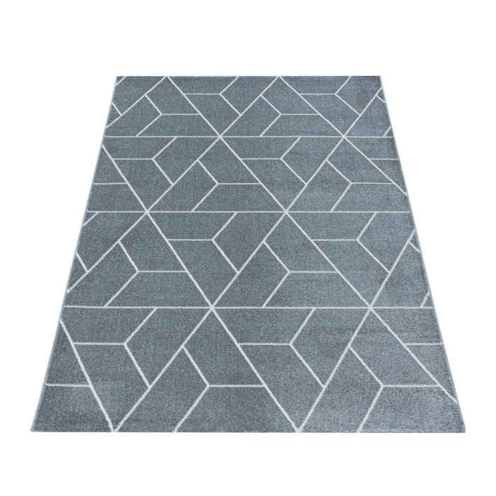 Efor Korz vloerkleed laagpolig rechthoek 80x150cm grijs