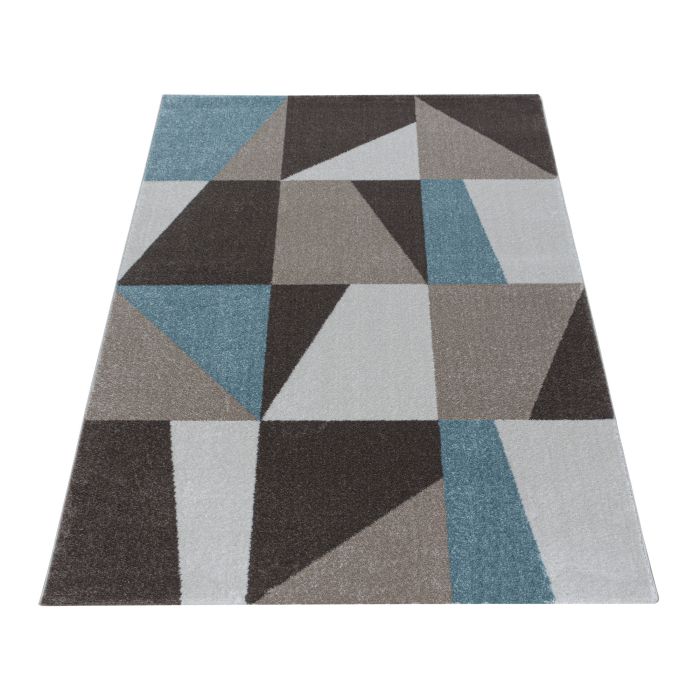 Efor Hexa vloerkleed laagpolig rechthoek 140x200cm blauw