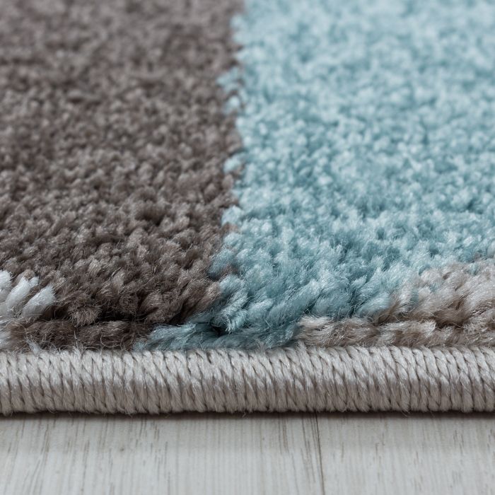 Efor Hexa vloerkleed laagpolig rechthoek 140x200cm blauw