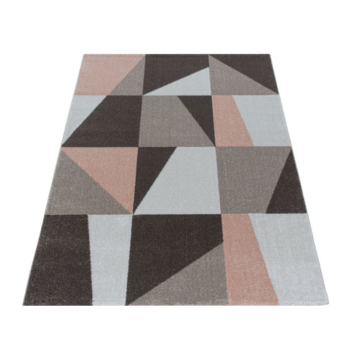 Efor Hexa vloerkleed laagpolig rechthoek 80x150cm roos