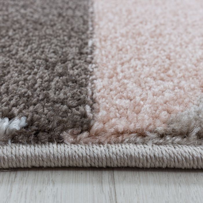 Efor Hexa vloerkleed laagpolig rechthoek 80x150cm roos
