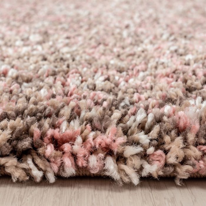 Enjoy Shaggy vloerkleed hoogpolig loper 80x250cm roos