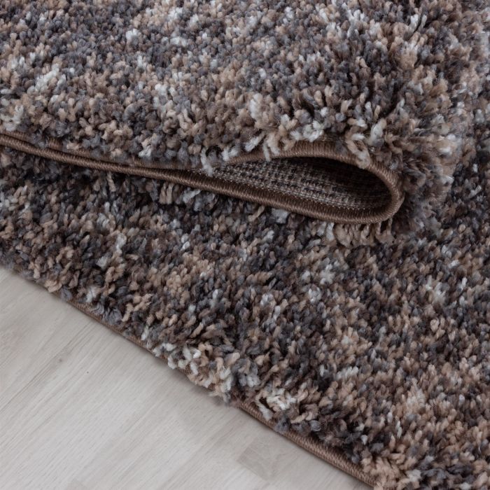 Enjoy Shaggy vloerkleed hoogpolig rechthoek 60x110cm taupe