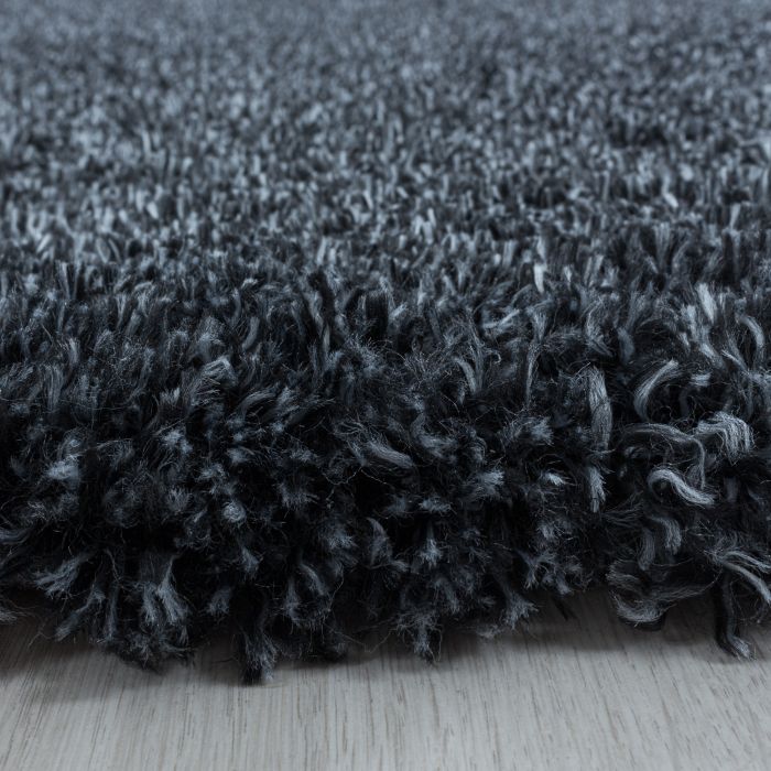 Fluffy Shaggy vloerkleed hoogpolig rechthoek 80x150cm antraciet