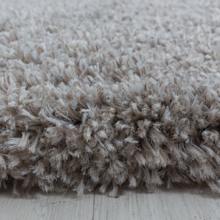 Fluffy Shaggy vloerkleed hoogpolig rechthoek 140x200cm beige