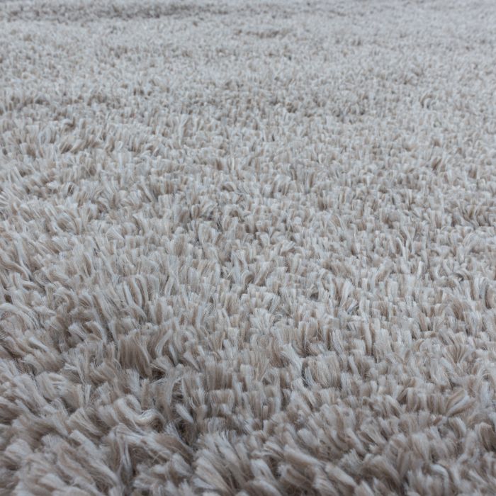 Fluffy Shaggy vloerkleed hoogpolig rechthoek 140x200cm beige